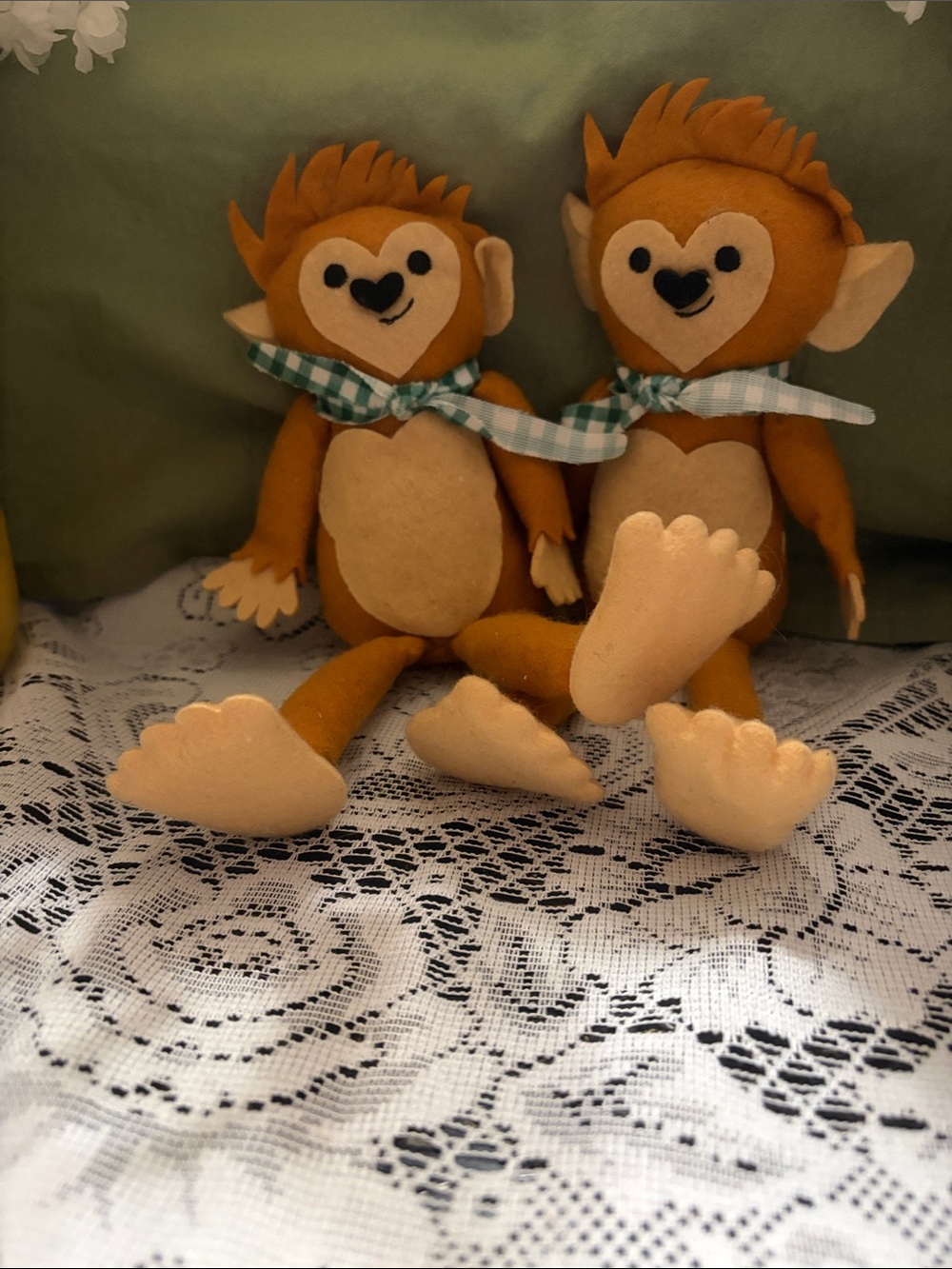 Pair of Crafty Felt Monkey Pals